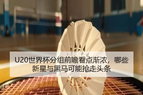 U20世界杯分组前瞻看点渐浓，哪些新星与黑马可能抢走头条 - HUPU ESPORTS